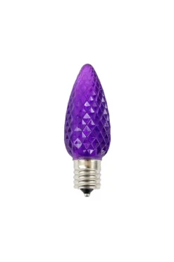 Cheap C9 Wonderful LED SMD Bulb (25 Bulbs/bag) - Faceted, Purple Bulbs|Outdoor Lighting
