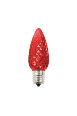 Hot C9 Wonderful LED SMD Bulb (25 Bulbs/bag) - Faceted, Red Bulbs|Outdoor Lighting