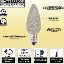 Shop C9 Wonderful LED SMD Bulb (25 Bulbs/bag) - Faceted, Warm White Outdoor Lighting|Bulbs