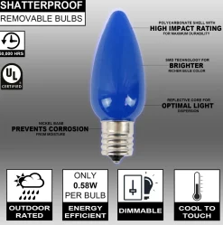 Shop C9 Wonderful LED SMD Bulb (25 Bulbs/bag) - Frosted, Blue Bulbs|Outdoor Lighting