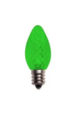 Best C7 Wonderful LED SMD Bulbs (25 Bulbs/bag) - Faceted, Green Outdoor Lighting