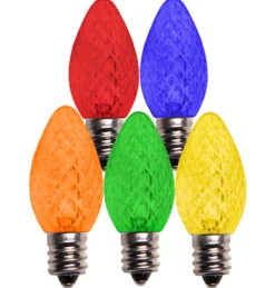 Cheap C7 Wonderful LED SMD Bulbs (25 Bulbs/bag) - Faceted, Multi Outdoor Lighting