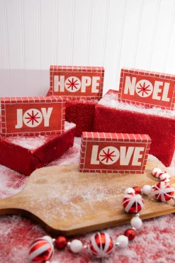 Store Christmas Words Block Christmas Accents