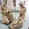 New Elegant Nativity Set - 3 Pieces Christmas Accents