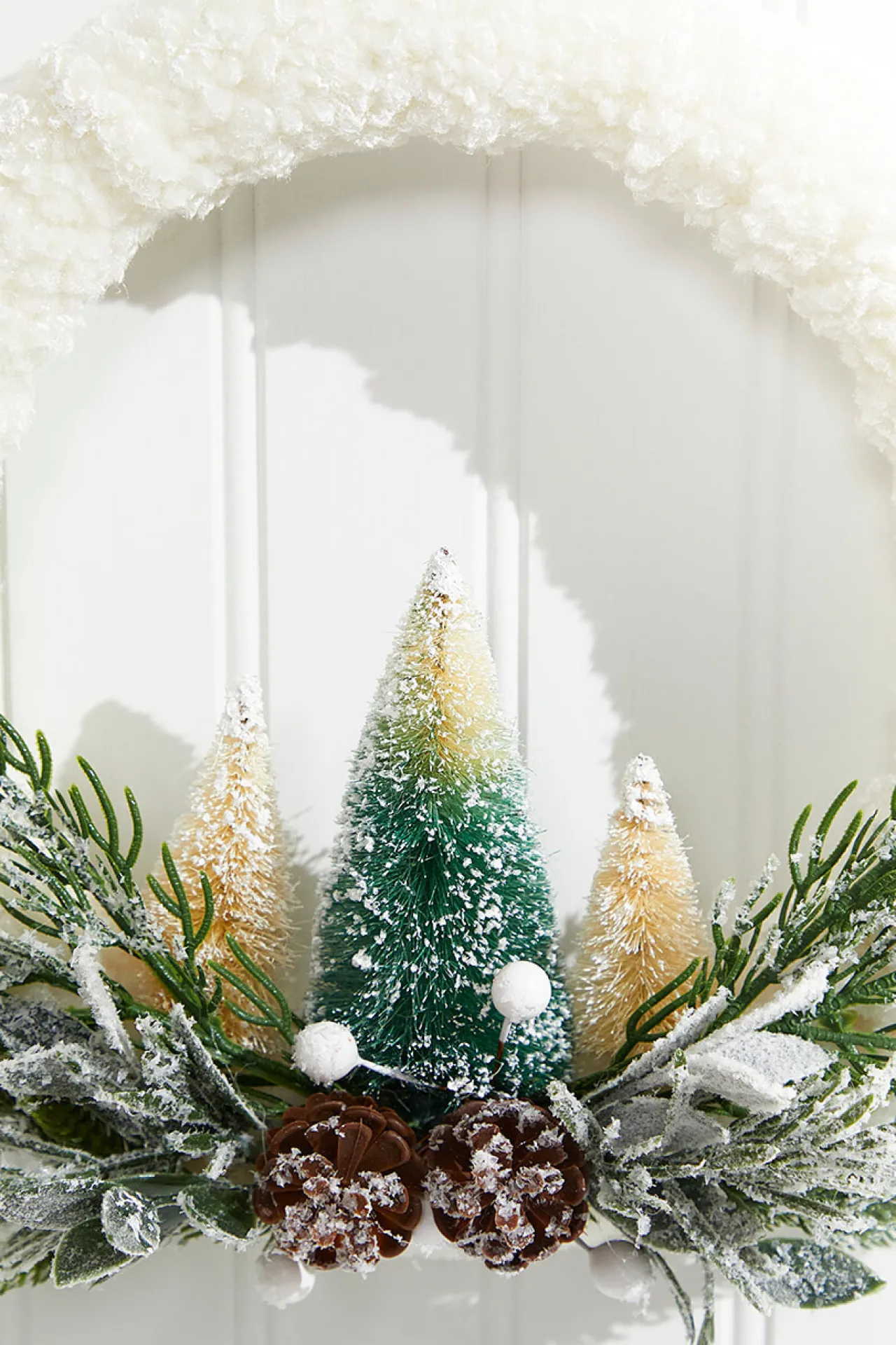 Discount Frosted Christmas Tree Wreath Ornament Christmas Accents