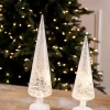 Best Sale Glass Light Up Winter Scene Trees- Set Of 2 Christmas Accents