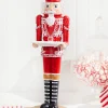 Sale 20"H Nutcracker With Tray - Red & White Christmas Accents