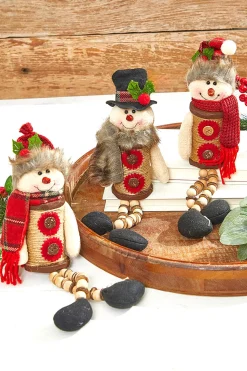 Outlet 14”H Plush Holiday Snowman Christmas Accents