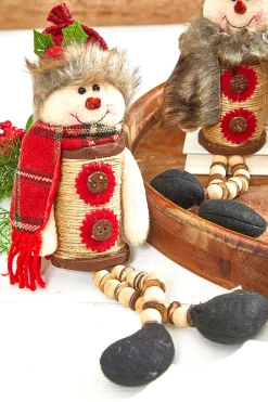 Outlet 14”H Plush Holiday Snowman Christmas Accents