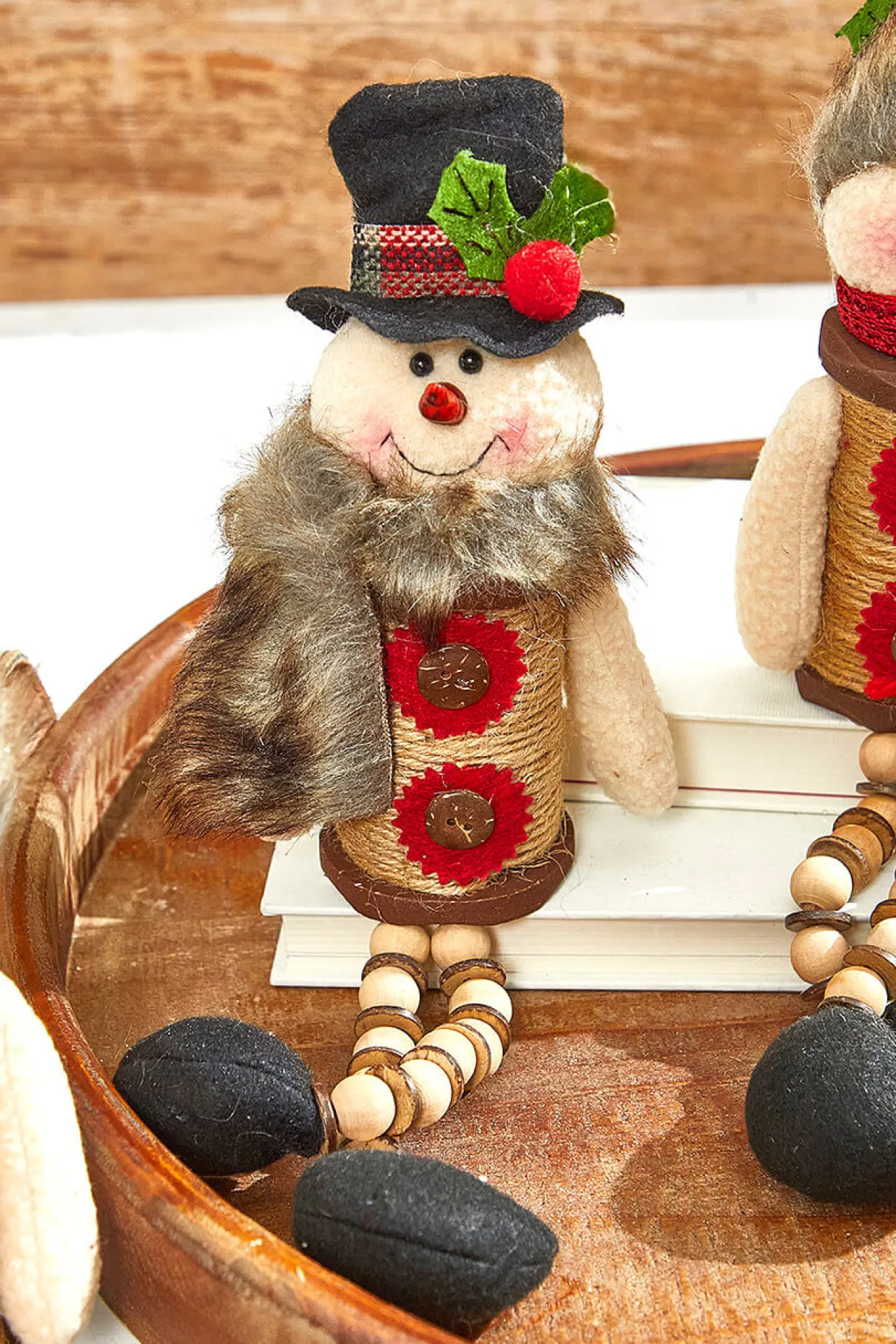 Outlet 14”H Plush Holiday Snowman Christmas Accents