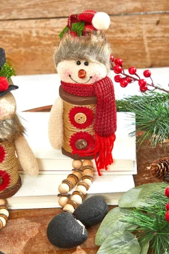Outlet 14”H Plush Holiday Snowman Christmas Accents