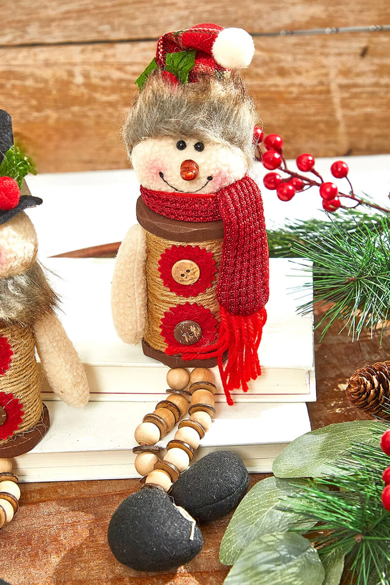 Outlet 14”H Plush Holiday Snowman Christmas Accents