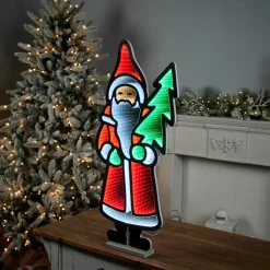 Best 33"H Santa With Tree Infinity Light Infinity Lights|Indoor Lighting
