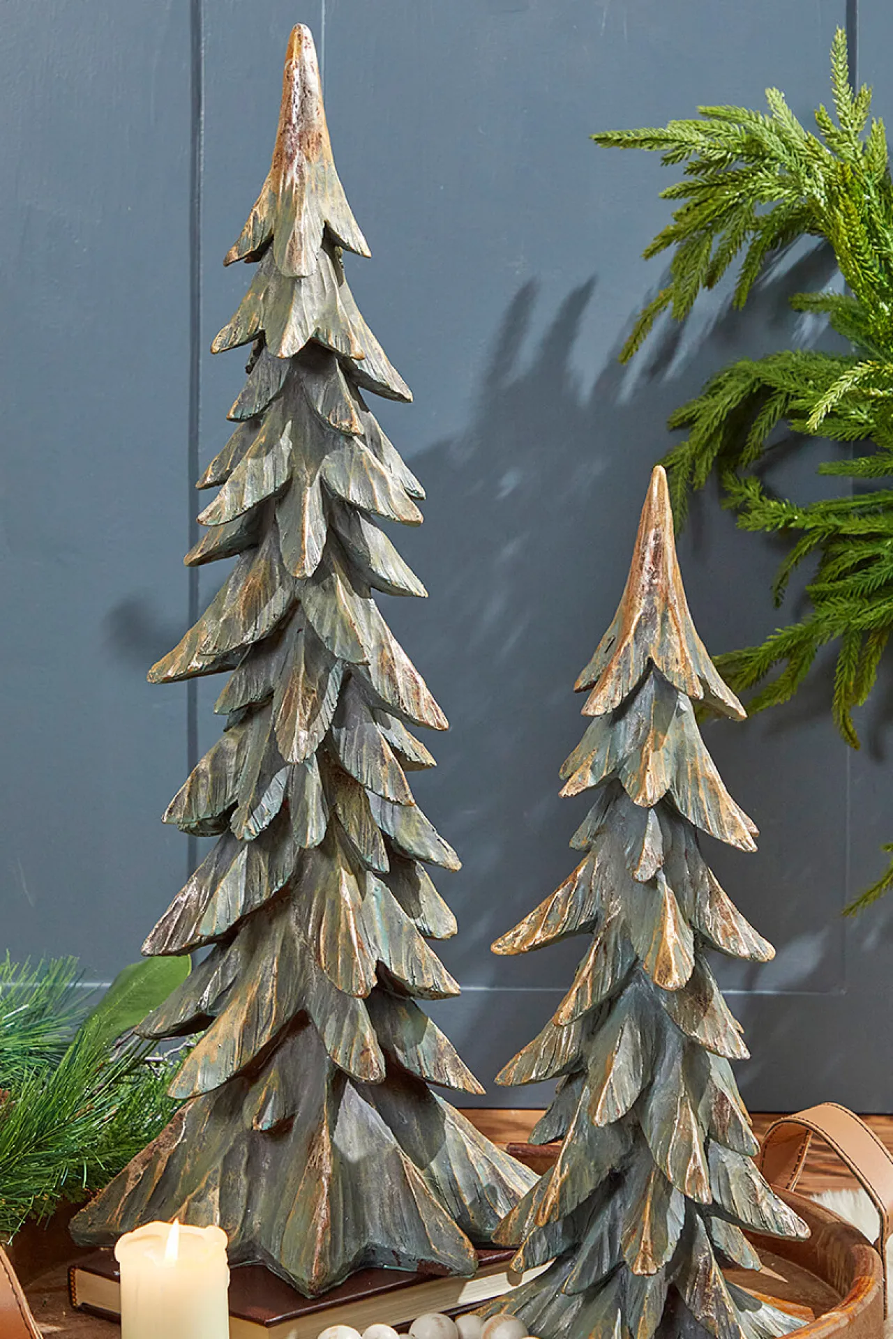 Cheap Highlands Tree - Set Of 2 Christmas Accents