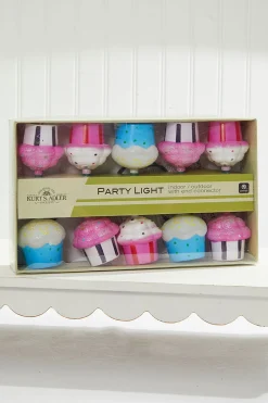 Cheap Kurt S. Adler Indoor/Outdoor Cupcake Party Lights Christmas Accents