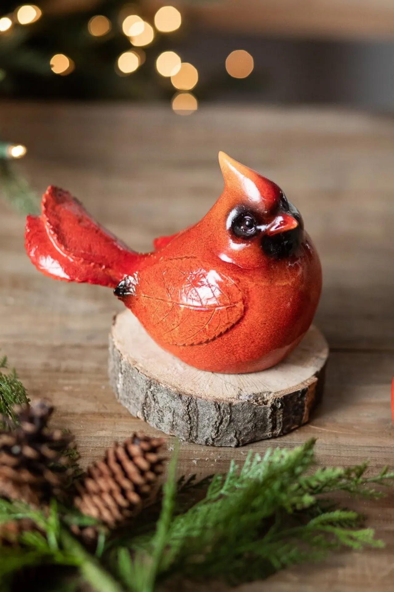 New Large Resin Cardinal Figurine Christmas Accents