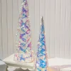 New LED Iridescent Trees (Battery Operated) - Set Of 2 Christmas Accents