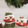 Flash Sale Light Up Resin Christmas Campers Christmas Accents