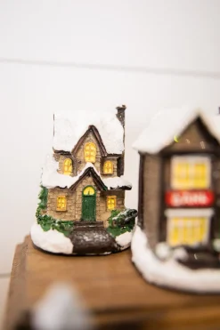 Best Sale Lighted Holiday House With Battery Powered LEDs Christmas Accents