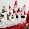 Clearance Lighted Holiday Resin Figure - Snowman On Right Christmas Accents