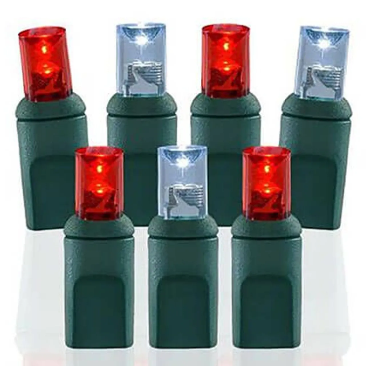 Store 5mm Cool White/Red - 70L 4" Spacing Light Strands|Outdoor Lighting