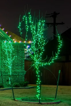Hot 5mm Green - 70L 4" Spacing Light Strands|Outdoor Lighting
