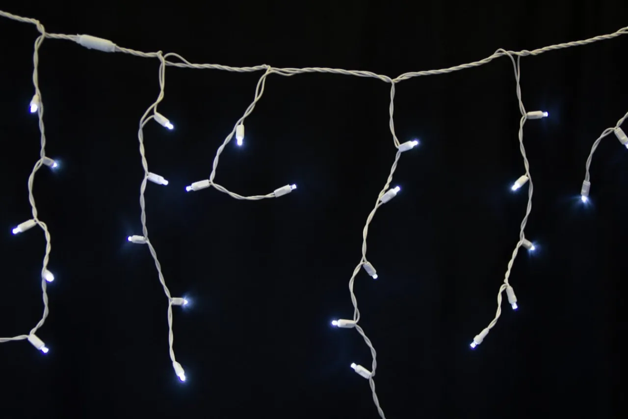 Shop 5MM Icicle Lights - Pure White Light Strands|Outdoor Lighting