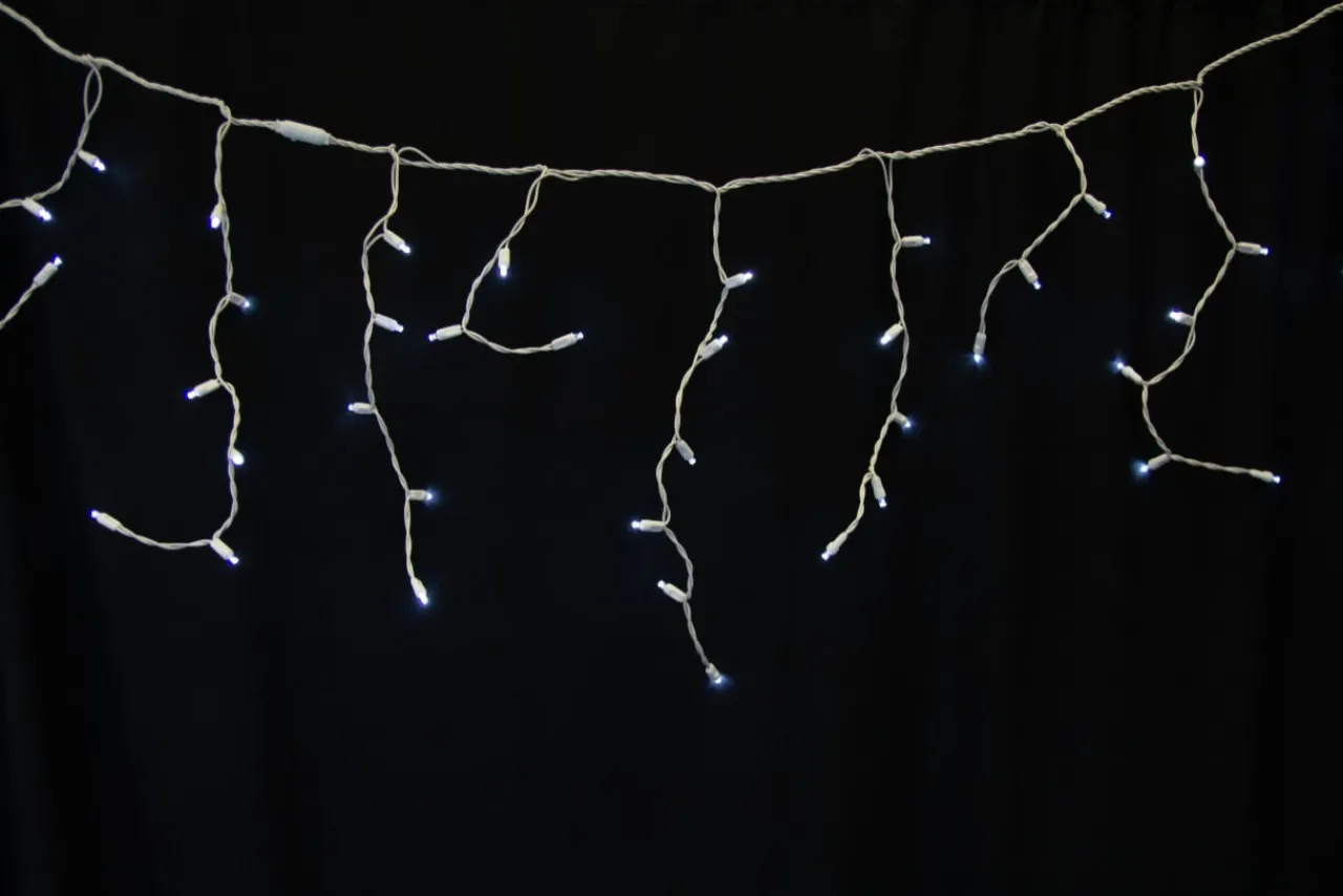 Shop 5MM Icicle Lights - Pure White Light Strands|Outdoor Lighting