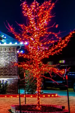 Best Sale 5mm Red - 70L 4" Spacing Light Strands|Outdoor Lighting