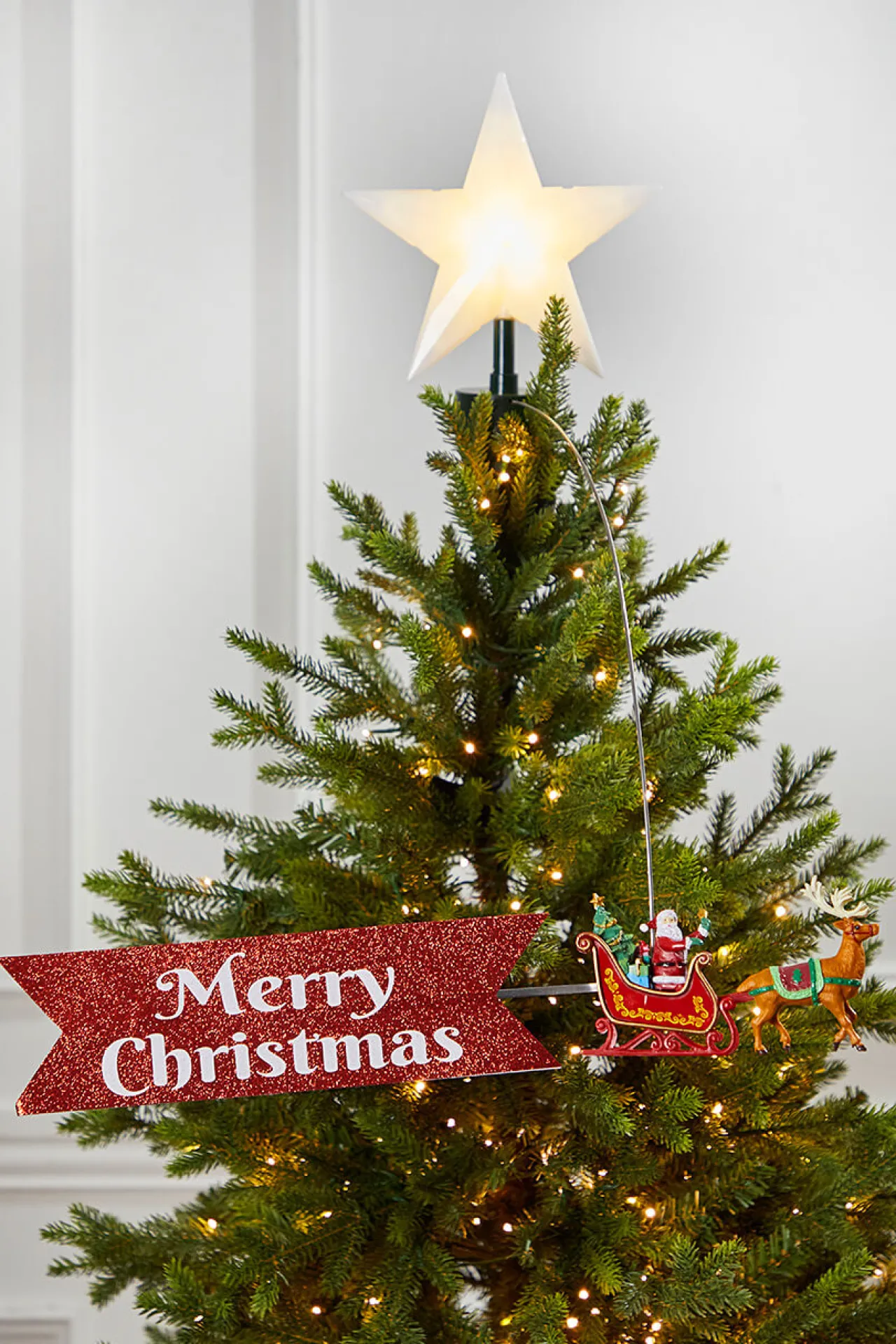 Outlet Mr. Christmas Santa's Sleigh Tree Topper Christmas Accents