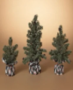 Flash Sale Pine Tree With Plaid Fabric - Large Christmas Accents