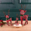 Cheap Plush Plaid Reindeer - Set Of 3 Christmas Accents