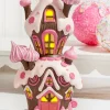 Cheap Resin Candy House With Led - Brown Pink Christmas Accents