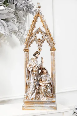 Outlet 23"Resin Cathedral Holy Family Christmas Accents
