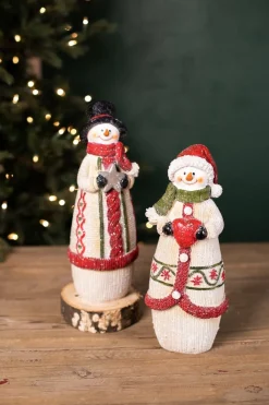 Sale Resin Knit Snowman Christmas Accents