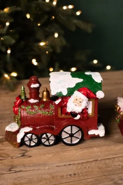 Cheap Resin Santa Train - Set Of 3 Christmas Accents