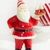 Online Resin Santa W/Dessert Plate - Red White Christmas Accents