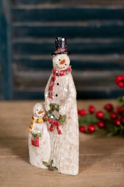 Fashion Resin Sparkly Snowman Family Christmas Accents