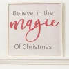 Clearance 16"x16" "Believe In The Magic Of Christmas" Wall Decor Christmas Accents
